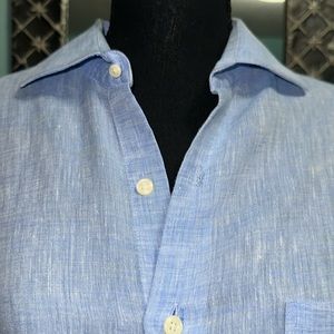 Peter Millar 100% Linen Blue shirt